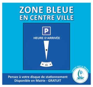 Disque bleu de stationnement